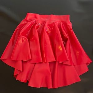 Jane Doe Red Latex Skirt